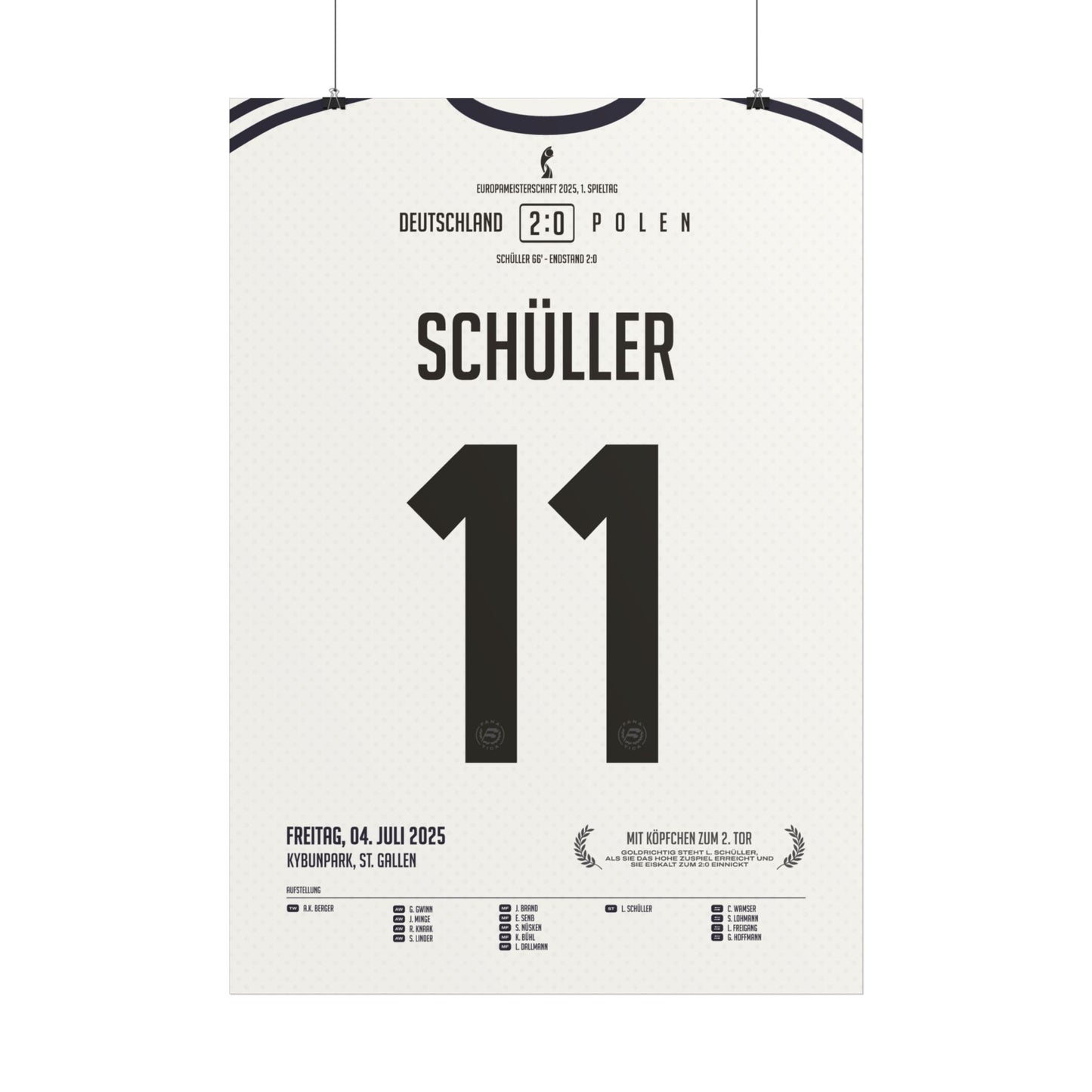 Lea Schüller | 11 • "Mit Köpfchen zum 2. Tor" • 04.07.2025