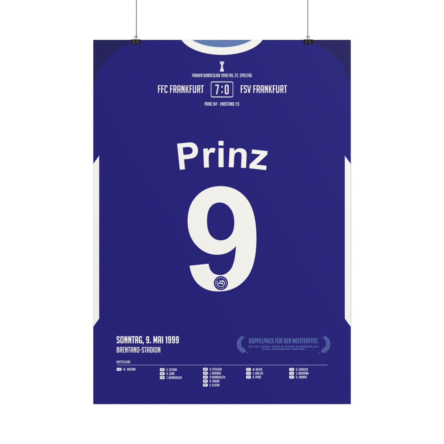 Birgit Prinz | 9 • "Doppelpack für den Meistertitel" • 09.05.1999