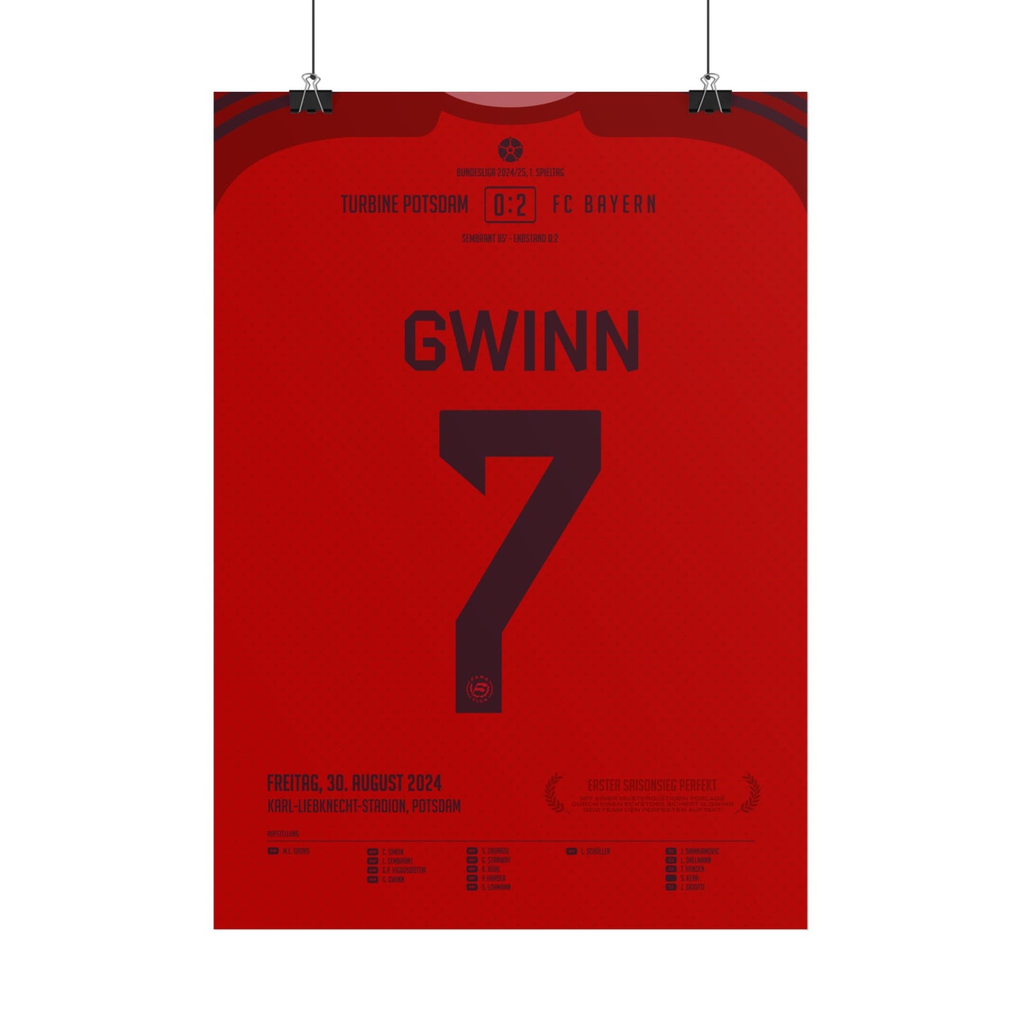 Giulia Gwinn | 7 • "Startschuss mit Präzision – Gwinn serviert zum Sieg" • 30.08.2024