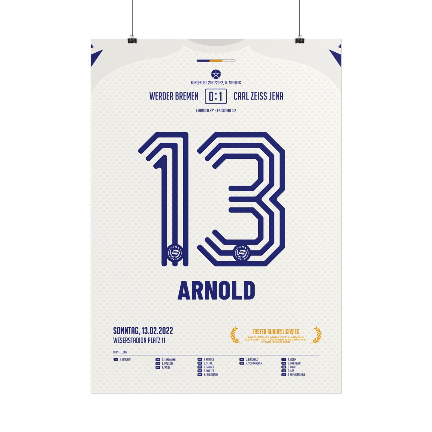 Julia Arnold  | 13 • "Erster Bundesligasieg" • 13.02.2022