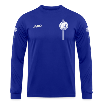 JAKO Trikot Team Langarm "Wappen-Streifen & Storkower SC" - Royalblau