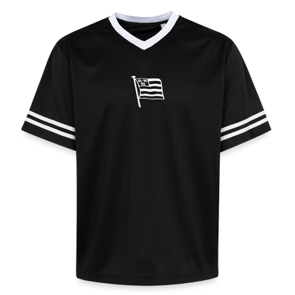 Retro-Mesh-Shirt • Fahne - Schwarz/Weiß