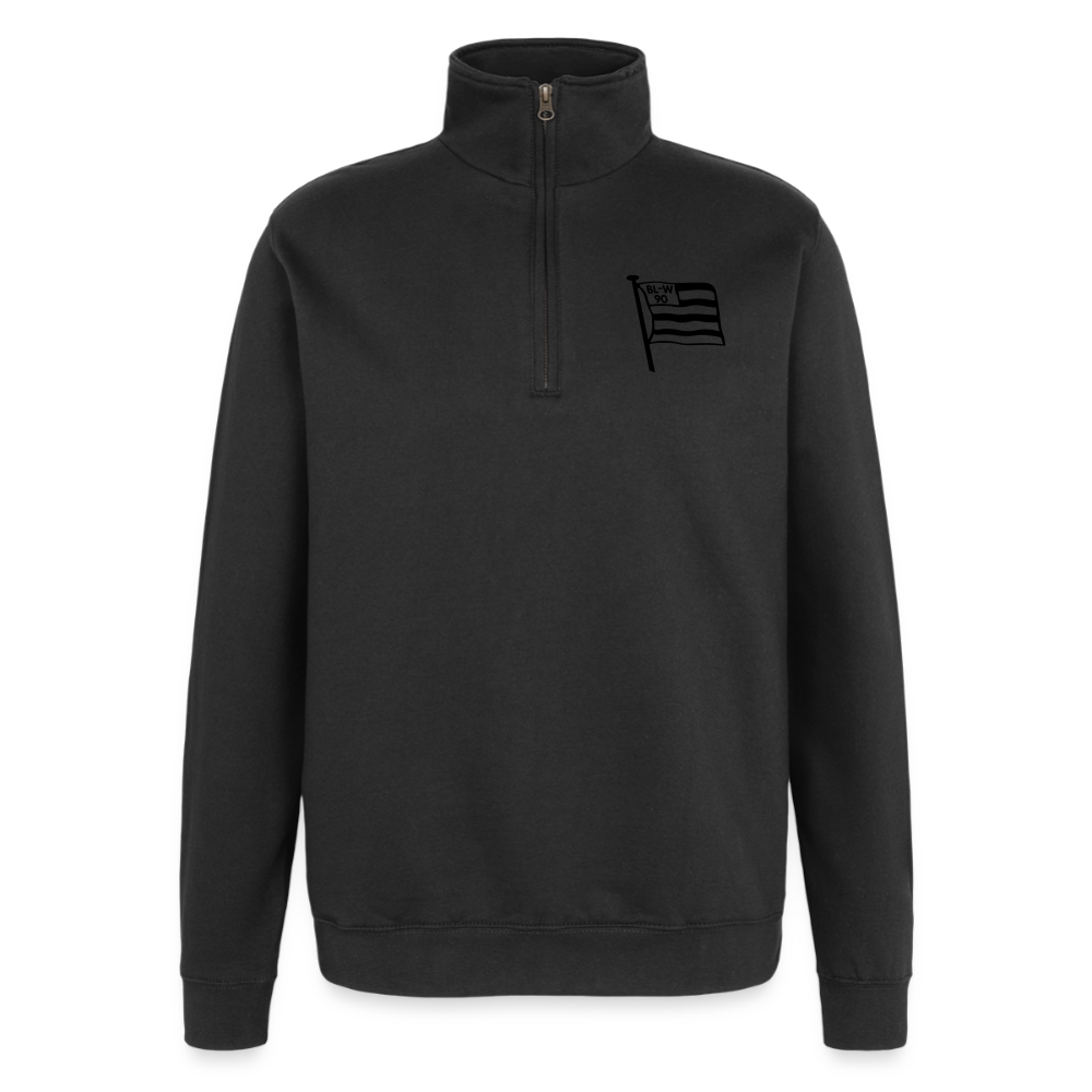 Quarter-Zip-Sweatshirt • Fahne - Schwarz