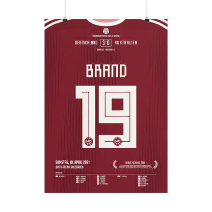 Jule Brand | 19 • "Debüt, Schuss, Tor! " • 10.04.2021